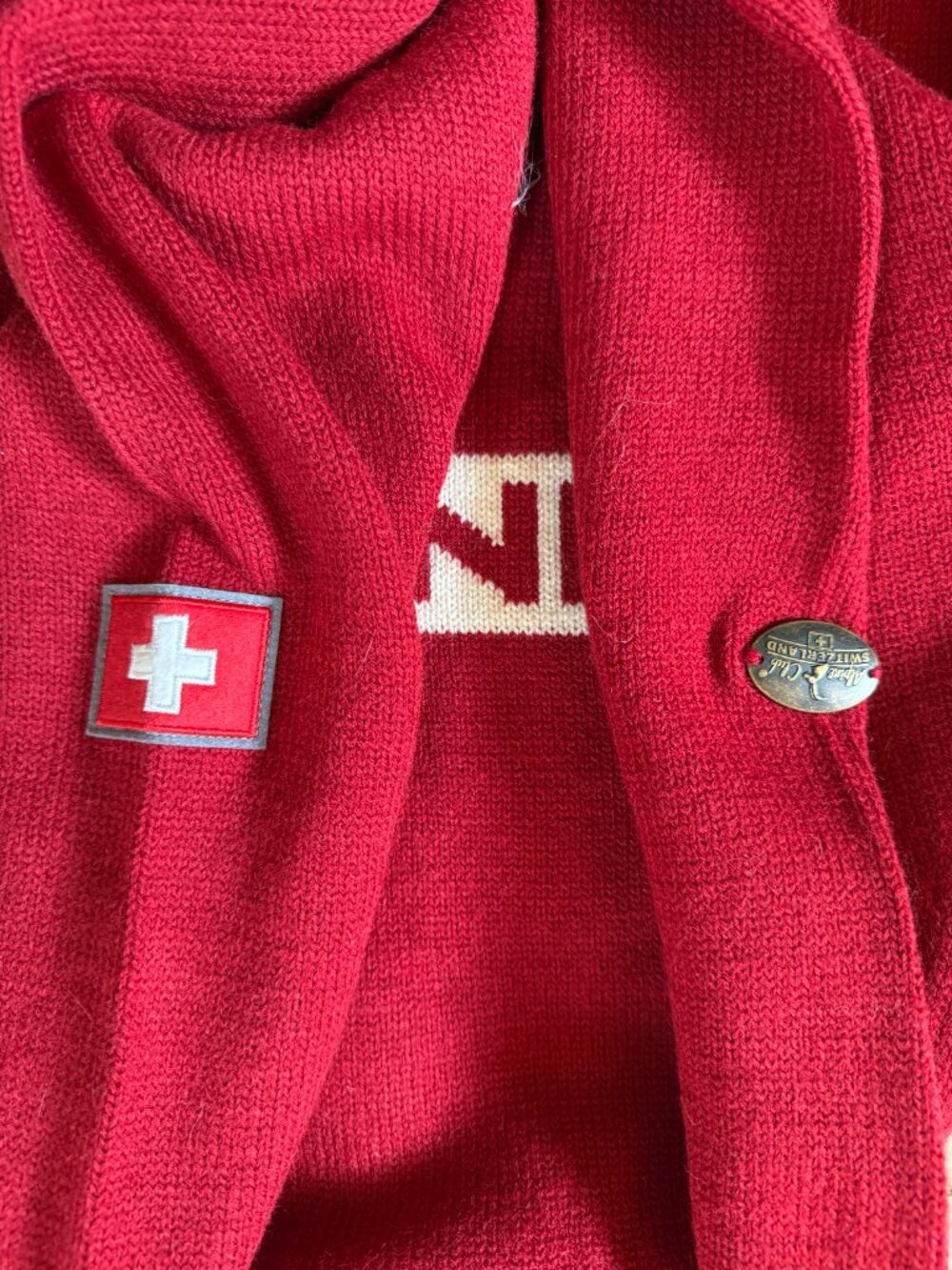 Alpine Club Switzerland Men's 1/4 Zip Sweater Large - Picture 4 of 5